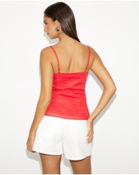 Dazie - Paris Romance Linen Blend Top