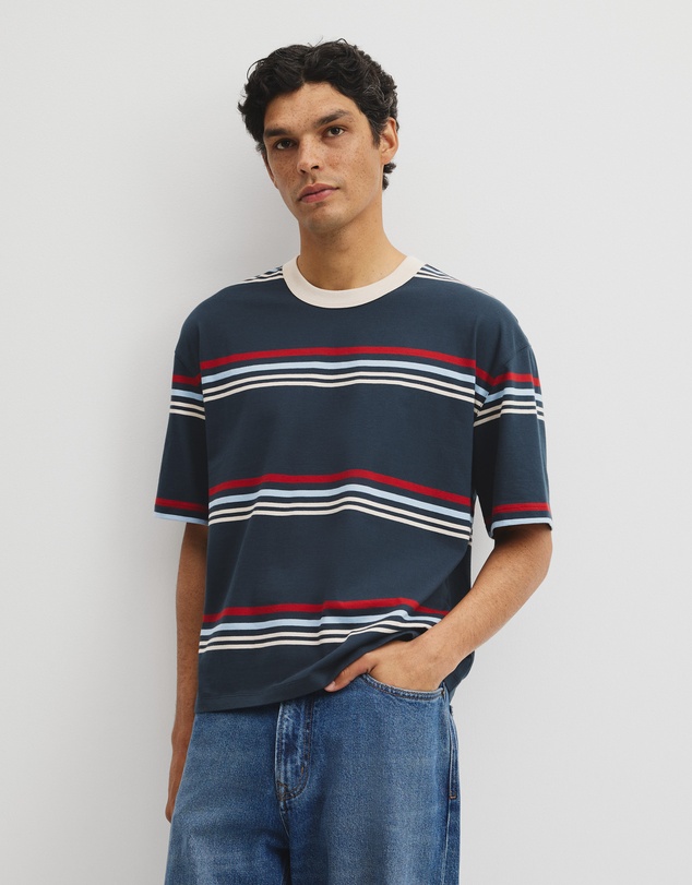 Country Road - Short Sleeve Boxy Stripe T-shirt