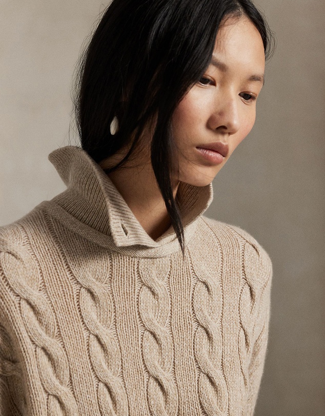 Polo Ralph Lauren - Cable Wool-Cashmere Polo-Collar Sweater