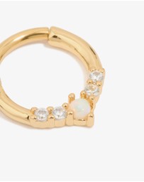 Lovisa - Gold Plated Surgical Steel Cubic Zirconia Marquise Clicker Ring