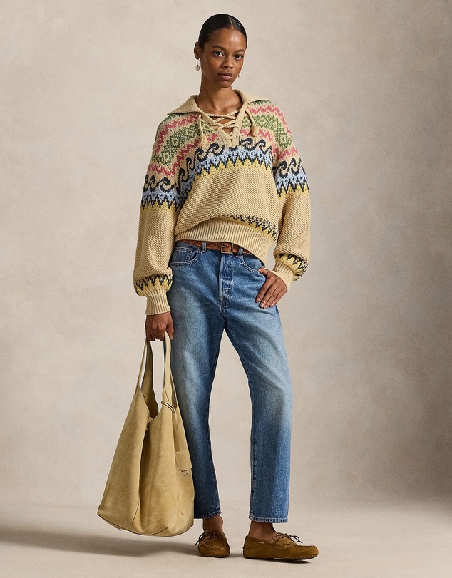 Polo Ralph Lauren - Fair Isle Lace-Up Sweater