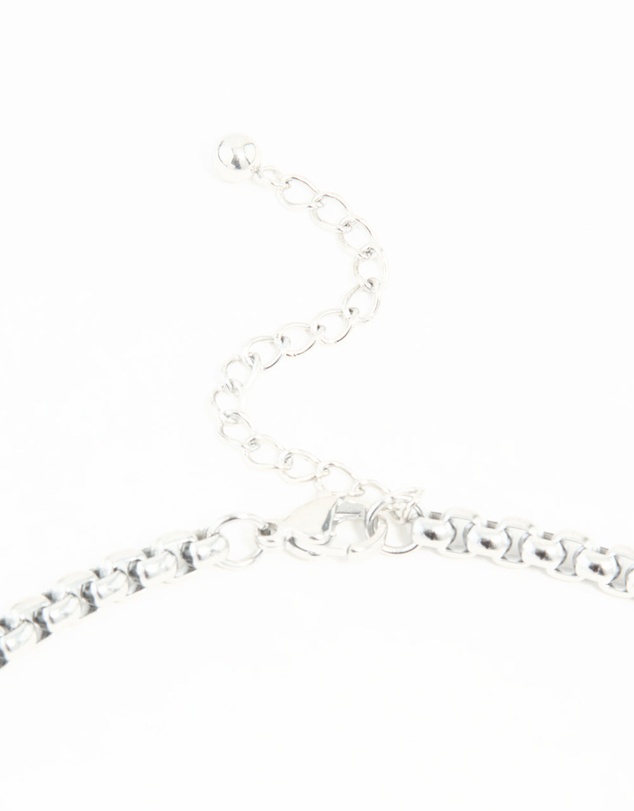 Lovisa - Waterproof Stainless Steel Round Box Chain Short Necklace