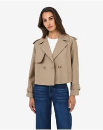 Forcast - Collins Cropped Trench Coat