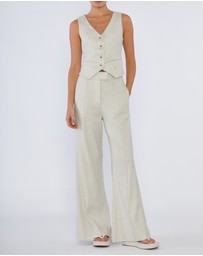Amelius - Sofia Linen Twill Wide Leg Pants