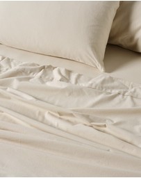 Linen House - Flannelette Plain-Dyed Sheet Set
