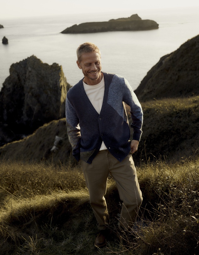 Seasalt - Seasalt Cornwall Blue Men's Goelann Cardigan