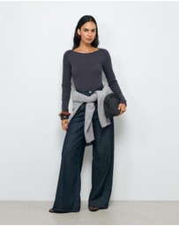 AERE - Sara Long Sleeve Rib Top
