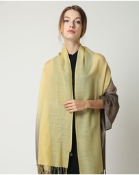 Ozwear Connection Uggs - Ugg 100% Merino Wool Tie Dye Scarf Lemon and Brown