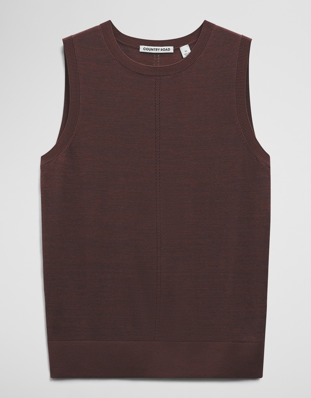 Country Road - Pointelle Detail Neck Tank