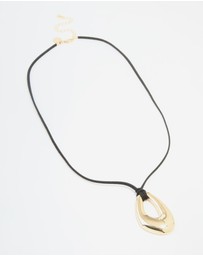 Lovisa - Gold Plated Cord Open Oval Long Necklace
