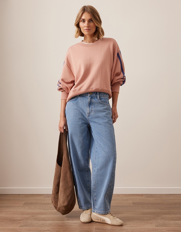 Ceres Life - Leah Tapered Barrel Jean