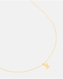 Lovisa - Waterproof Gold Plated Stainless Steel Mini Bubble Letter E Necklace