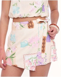 Petal & Pup - Maggie Wrap Skort Set - Lilac Floral