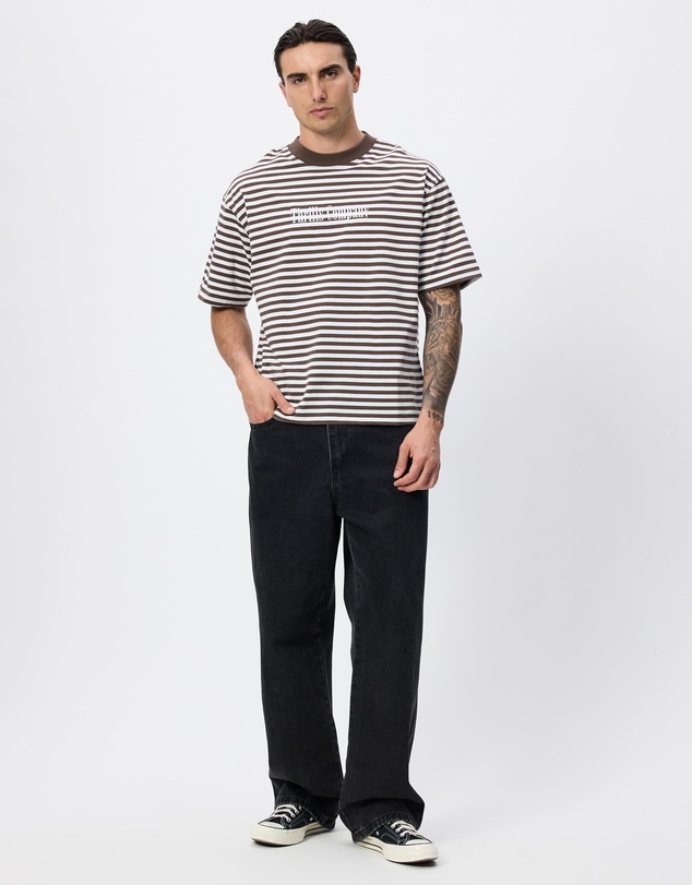 Thrills - Primitive Stripe Oversize Box Crop Tee