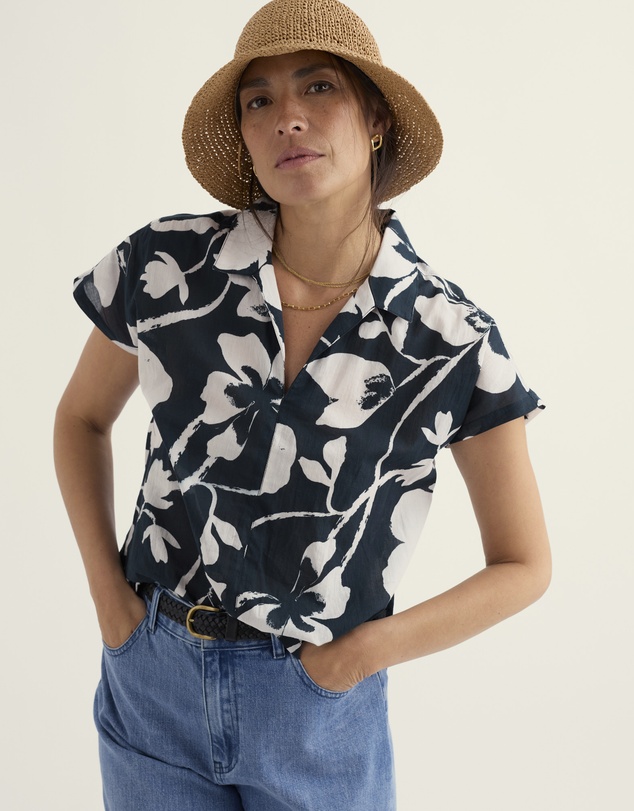 Seasalt - Deep Lane Short Sleeve Shirt in GOTS-Certified Organic Cotton