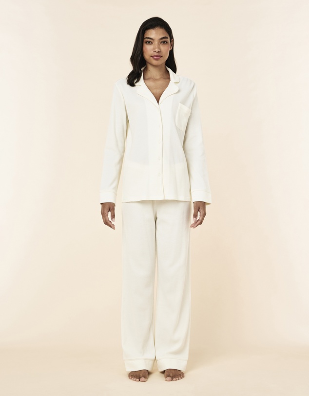 Papinelle - Claire Soft Cotton Waffle Full Length PJ Set