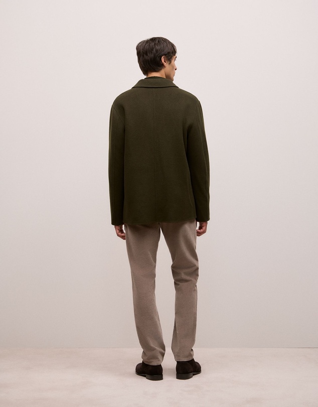 Trenery - Double Faced Wool Chore Jacket in Deep Forest