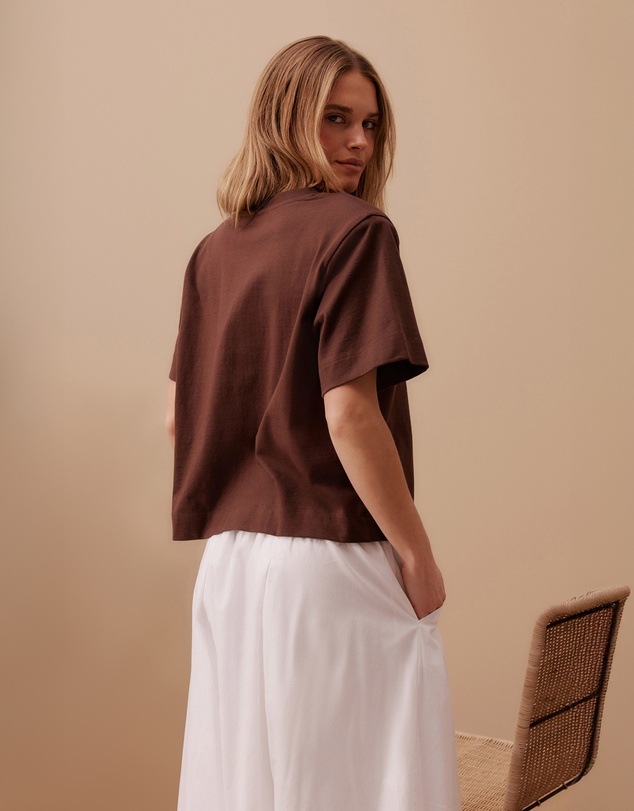 Ceres Life - Sofia Boxy Shoulder Tee