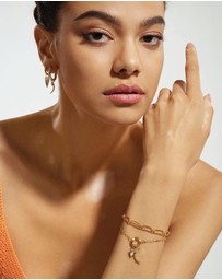 Ania Haie - Gold Mini Link Charm Chain Connector Bracelet