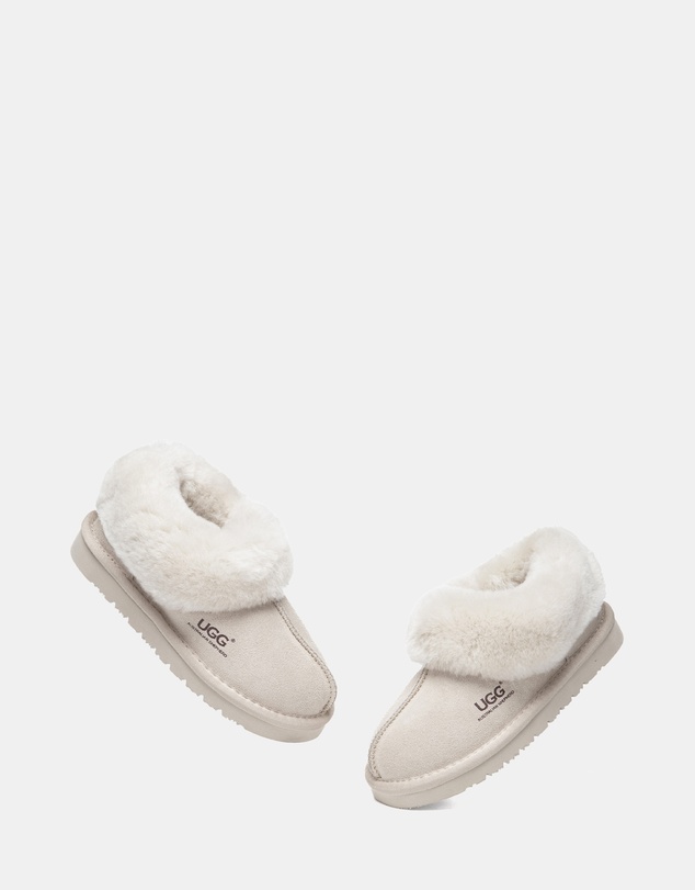 EVERAU - Australian Shepherd Ugg Kids Homey Slipper Cow Suede Upper House Shoes