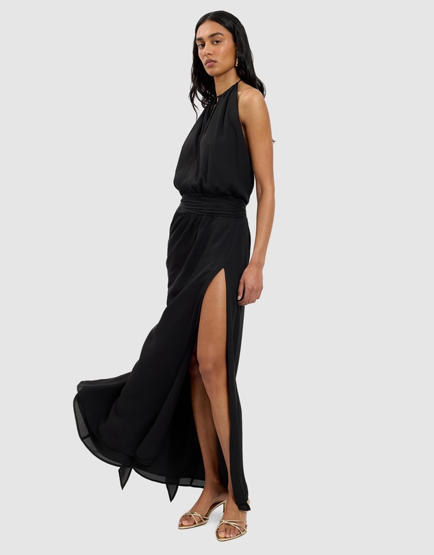 With Harper Lu - Draped Backless Gown