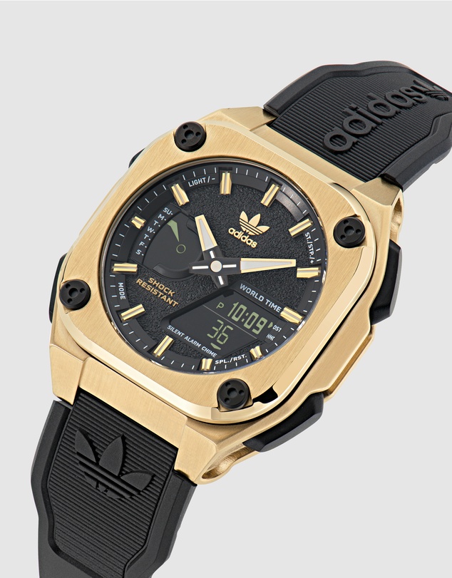 adidas Originals - City Tech One Black & Gold-Tone Watch