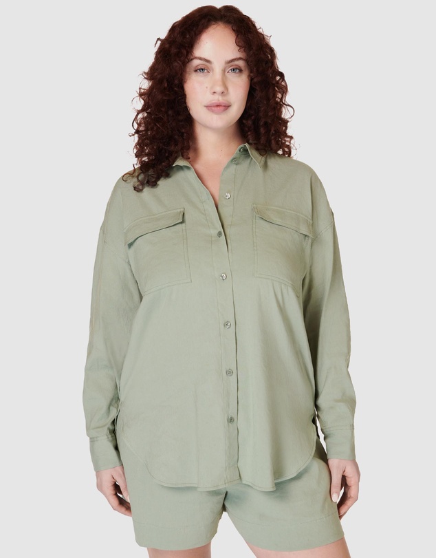 Sweaty Betty - Summer Stretch Linen Utility Shirt
