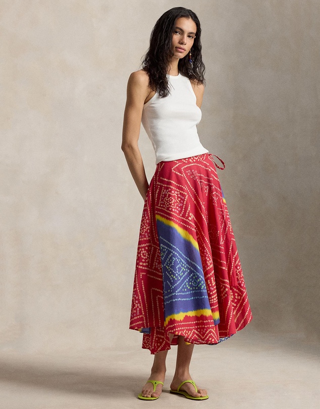 Polo Ralph Lauren - Print Cotton Wrap Skirt