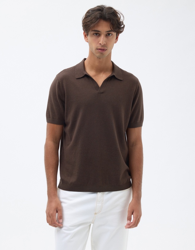 AERE - Cotton Cashmere Blend Relaxed Polo