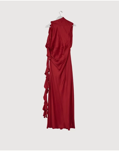 Revibe - Repaired Shona Joy Agnes Draped Ruffle Maxi Dress - AU 8