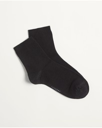 Trenery - Metallic Rib 3/4 Crew Sock in Black