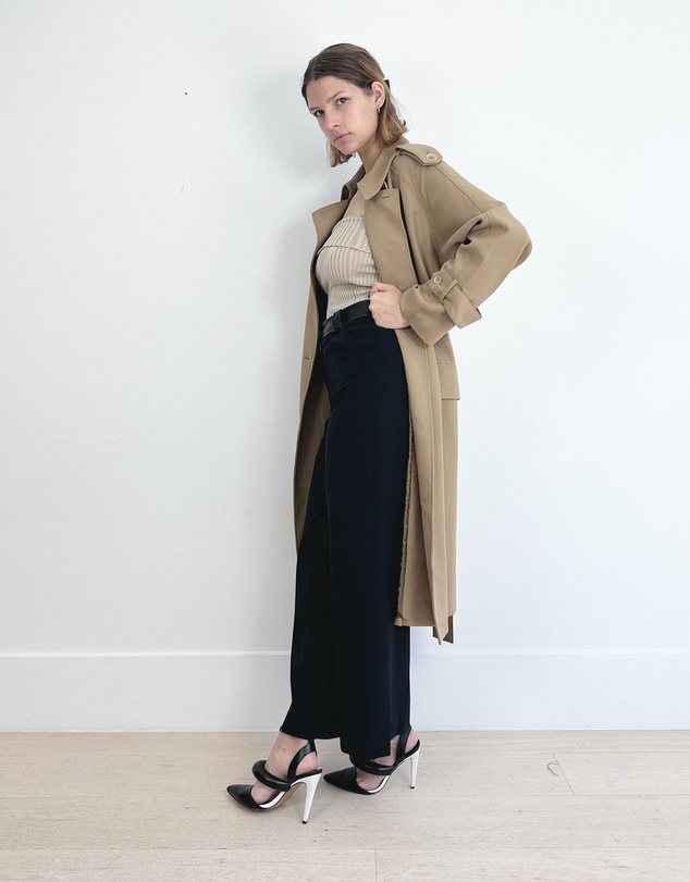 Cirkular - Pre-Loved - Oroton Gaberdine Twill Weave Trench