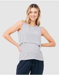 Ripe Maternity - Stripe Layered Nursing Tank