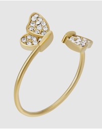 Fossil - Sutton Pavé Gold tone Stack Ring