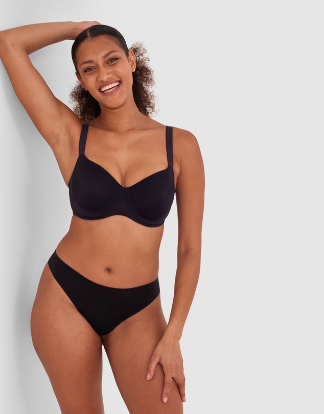 Bras N Things - Sapphire Smooth Full Coverage Bra - Black