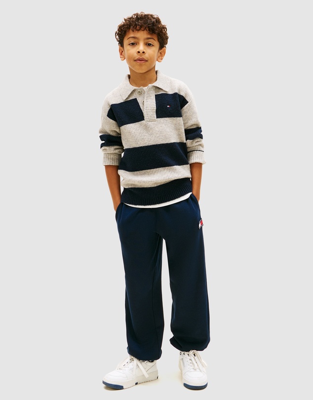 Tommy Hilfiger - Heritage Flag Logo Cuffed Drawstring Joggers - Teens