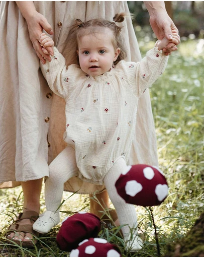 Purebaby - Embroidered Bodysuit -Kids-Babies