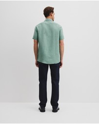 Country Road - Regular Fit Organically Grown Delave Linen Short Sleeve Shirt
