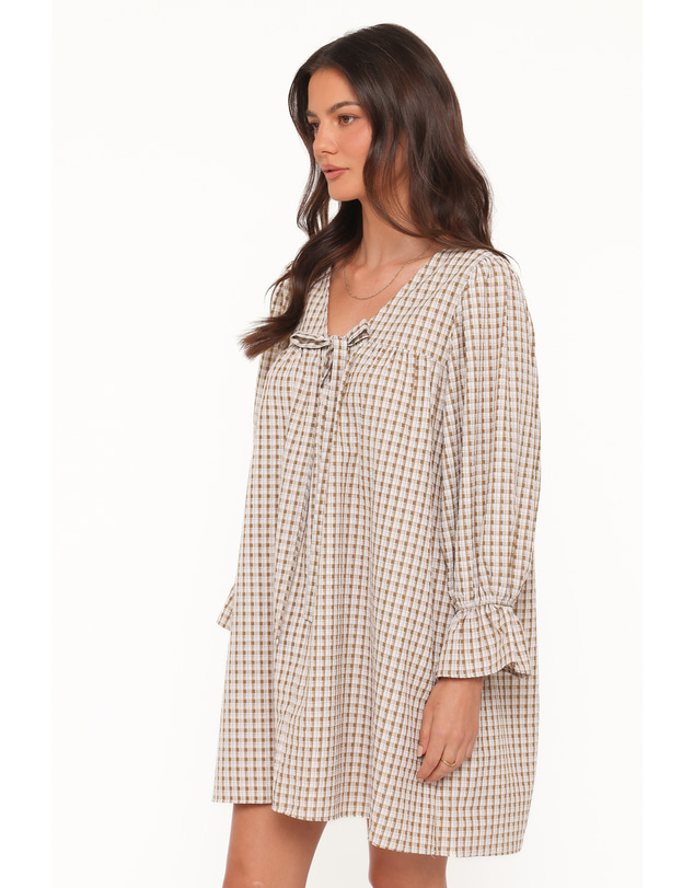 Petal & Pup - Lynden Mini Dress - Green Gingham