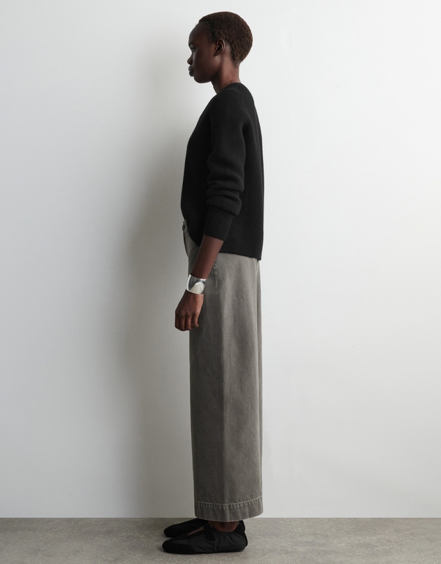 COS - Cropped Denim Wide-Leg Trousers