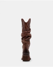 Steve Madden - Stage Cognac Leather Boots