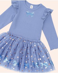 Huxbaby - Sequin Bow Tulle Dress - Babies-Kids