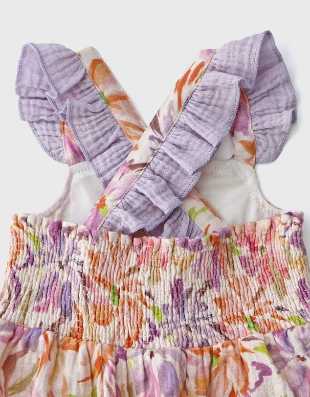 WITH LOVE FOR KIDS - Cotton Muslin Frill Playsuit - Babies