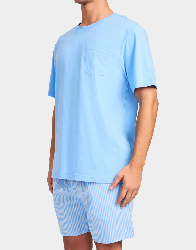 Mitch Dowd - Mitchdowd Blue Stripe Linen Sleep Set