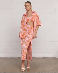 Dazie - Sunset Boulevard Twist Midi Skirt