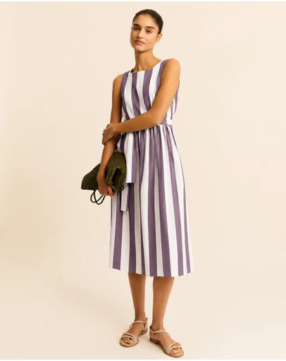 Emme - Purple Regular Cotton Dress