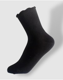 High Heel Jungle - Premium Cotton Frill Edge Socks- 5 Pack