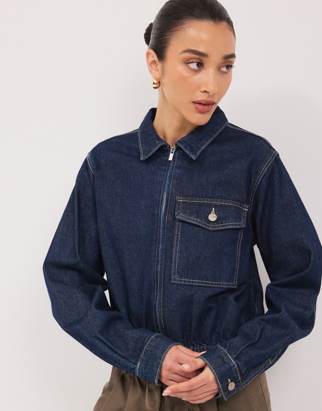 Calli - Mika Denim Bomber Jacket
