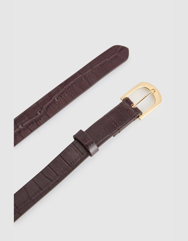 Evity - Lila ML Leather Croc Emboss Belt