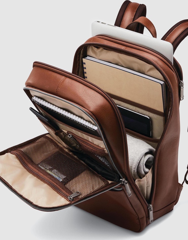 Samsonite - Sam Classic Leather Slim Backpack